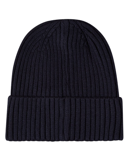 Kids "Happy Varsity" Rayon-Blend Ribbed Knit Cuffed Beanie