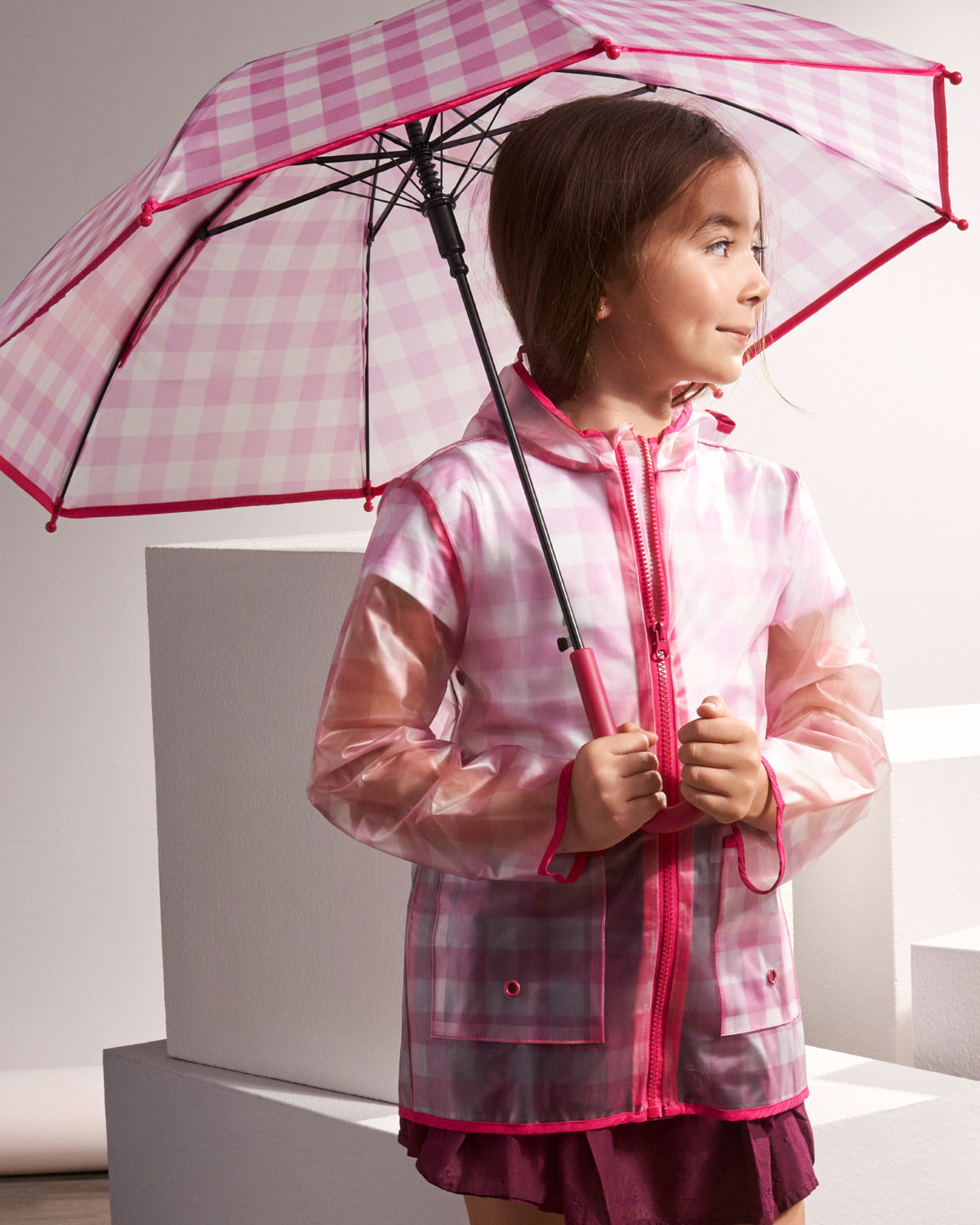 Kids' "Checkmate" Waterproof Pop-Up Umbrella