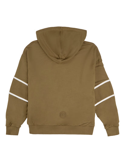 Girls Sporty C Camp Patch Zippered Hoodie : Color: Olive