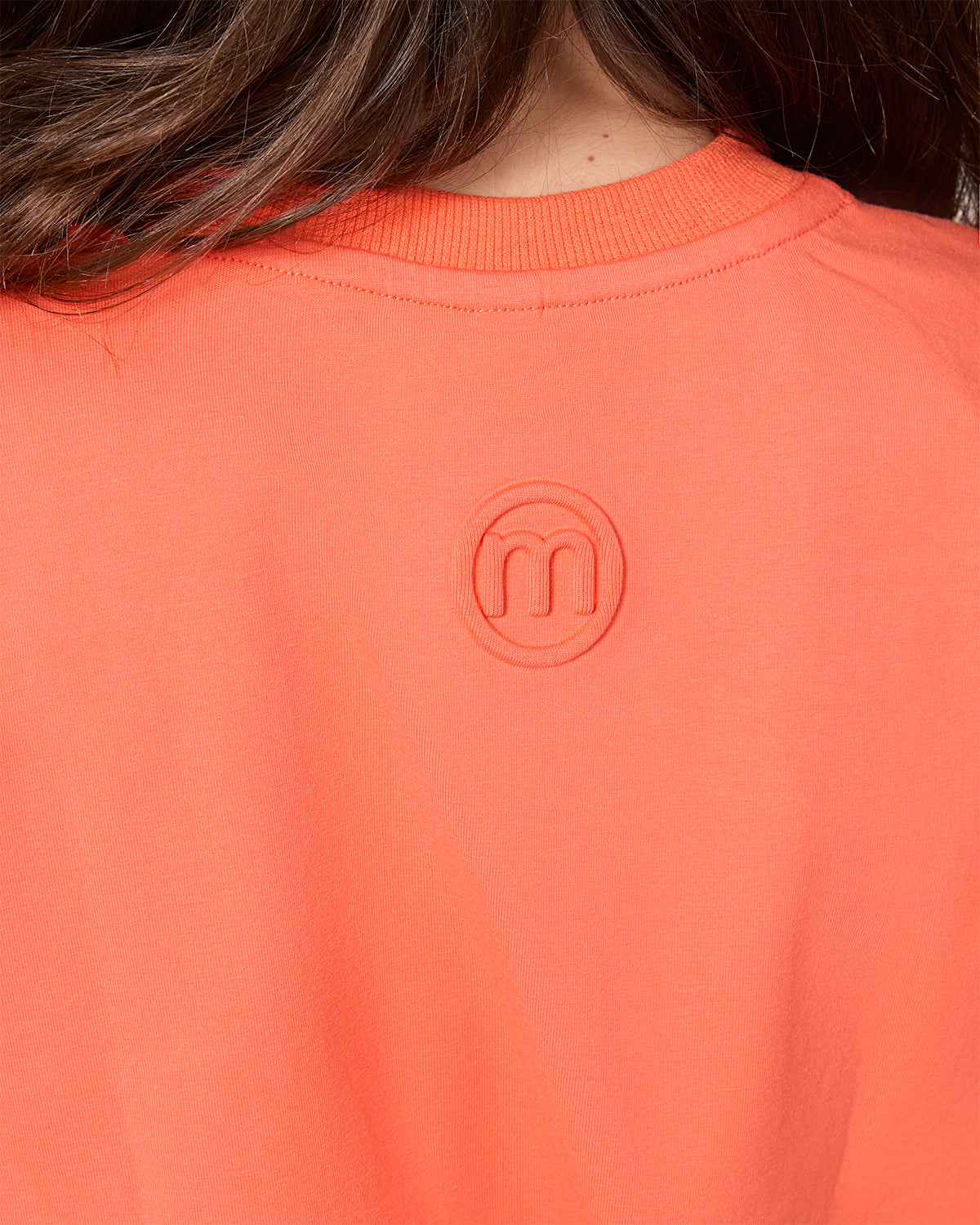 Girls Cargo Sleeve Cotton Rich Bomber Style Long Sleeve T-Shirt : Color: Coral