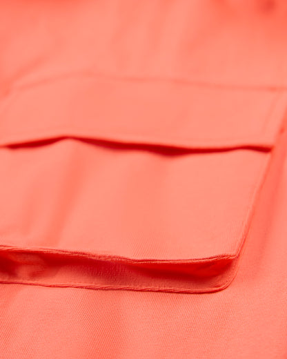 Girls Cargo Sleeve Cotton Rich Bomber Style Long Sleeve T-Shirt : Color: Coral