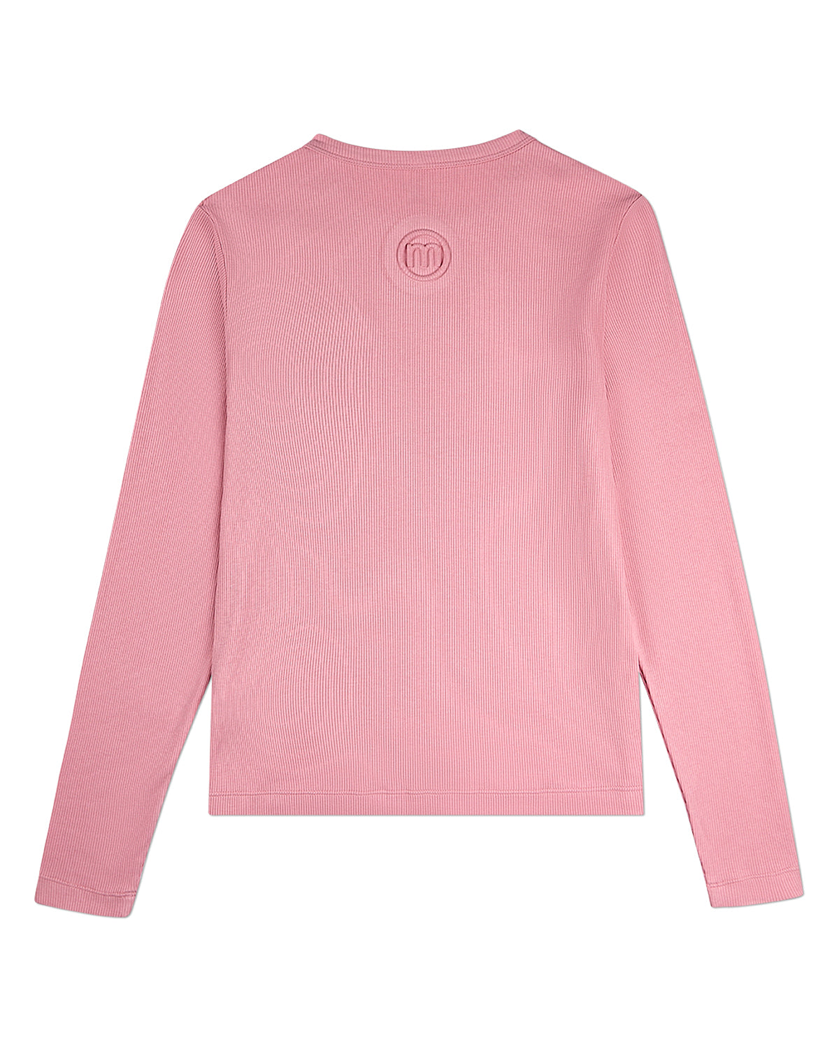 Girls Ribbed C-Patch Crossover Hem Long Sleeve T-Shirt : Color: Blush