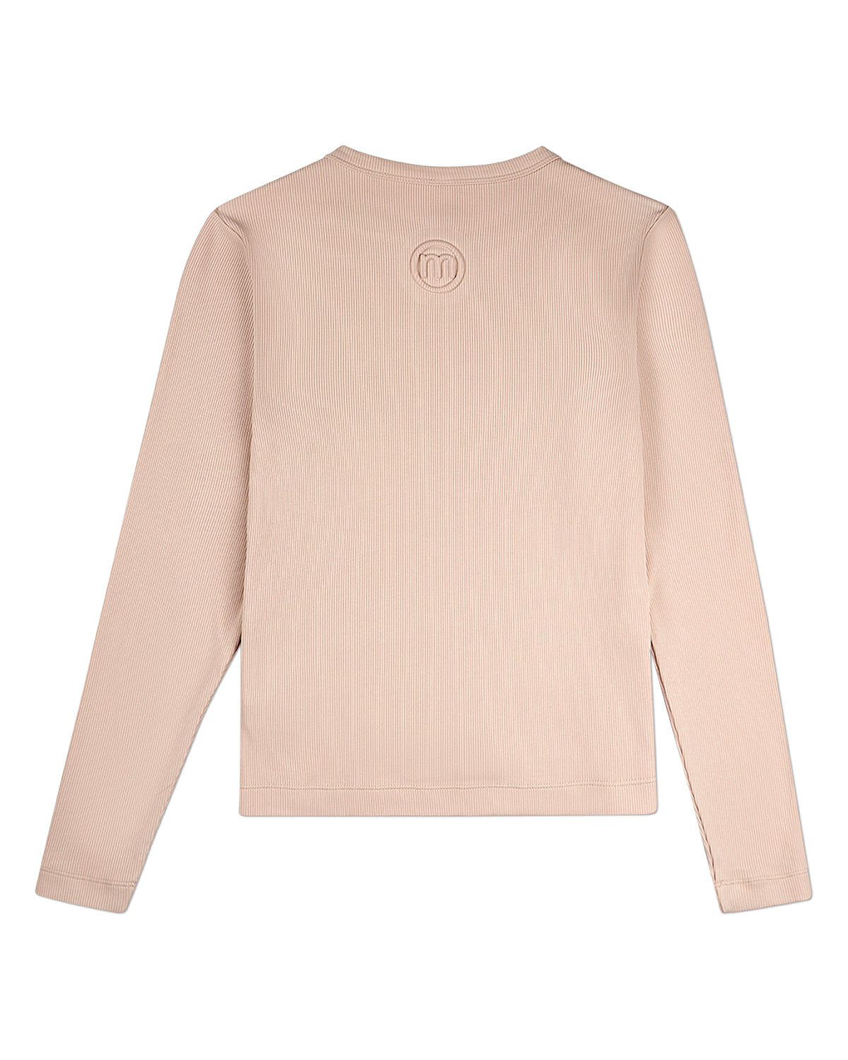 Girls Ribbed C-Patch Crossover Hem Long Sleeve T-Shirt : Color: Blush
