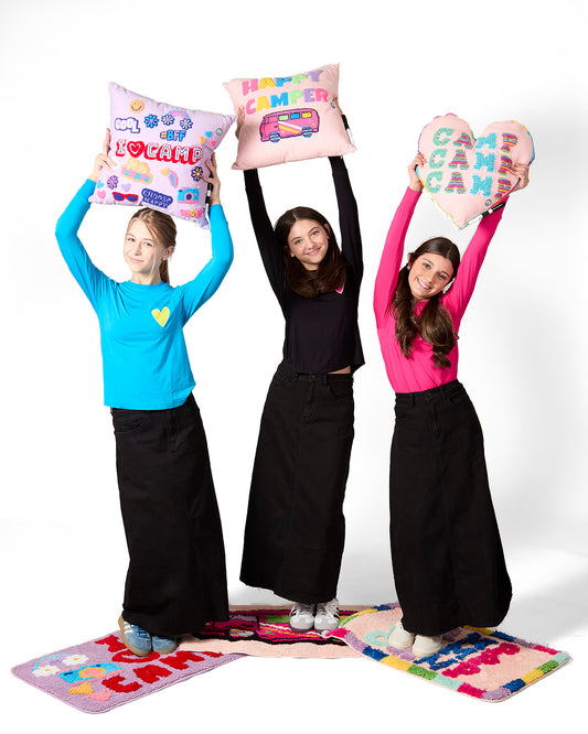 Girls Heart Graphic Trimmed Pocket Long Sleeve T-Shirt : Color: Black