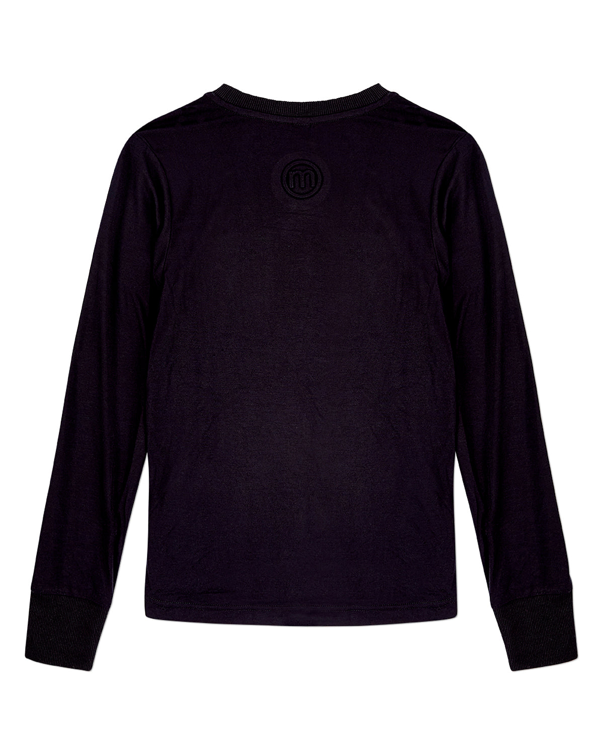 Girls Heart Graphic Trimmed Pocket Long Sleeve T-Shirt : Color: Black