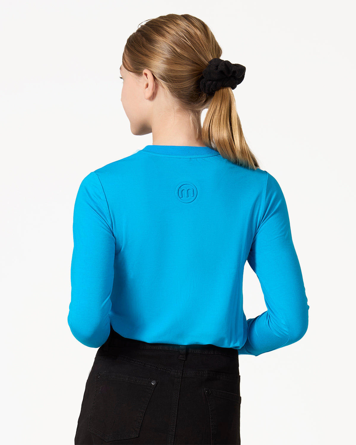 Girls Heart Graphic Trimmed Pocket Long Sleeve T-Shirt : Color: Black