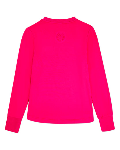 Girls Heart Graphic Trimmed Pocket Long Sleeve T-Shirt : Color: Black