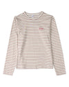 Girls "Ciao"-Embroidered Cotton-Rich Mini-Striped Long-Sleeve T-Shirt