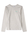 Girls "Ciao"-Embroidered Cotton-Rich Mini-Striped Long-Sleeve T-Shirt