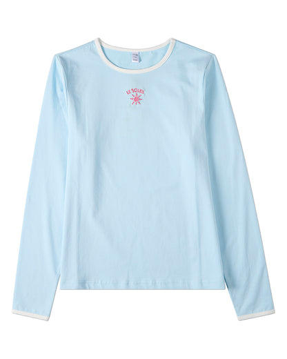 Girls "Le Soleil" Cotton-Rich Embroidered Long-Sleeve T-Shirt