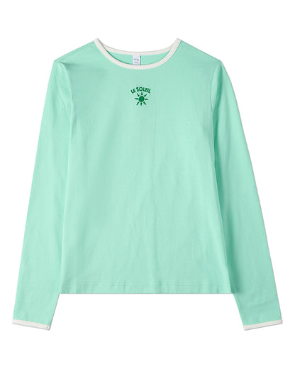 Girls "Le Soleil" Cotton-Rich Embroidered Long-Sleeve T-Shirt