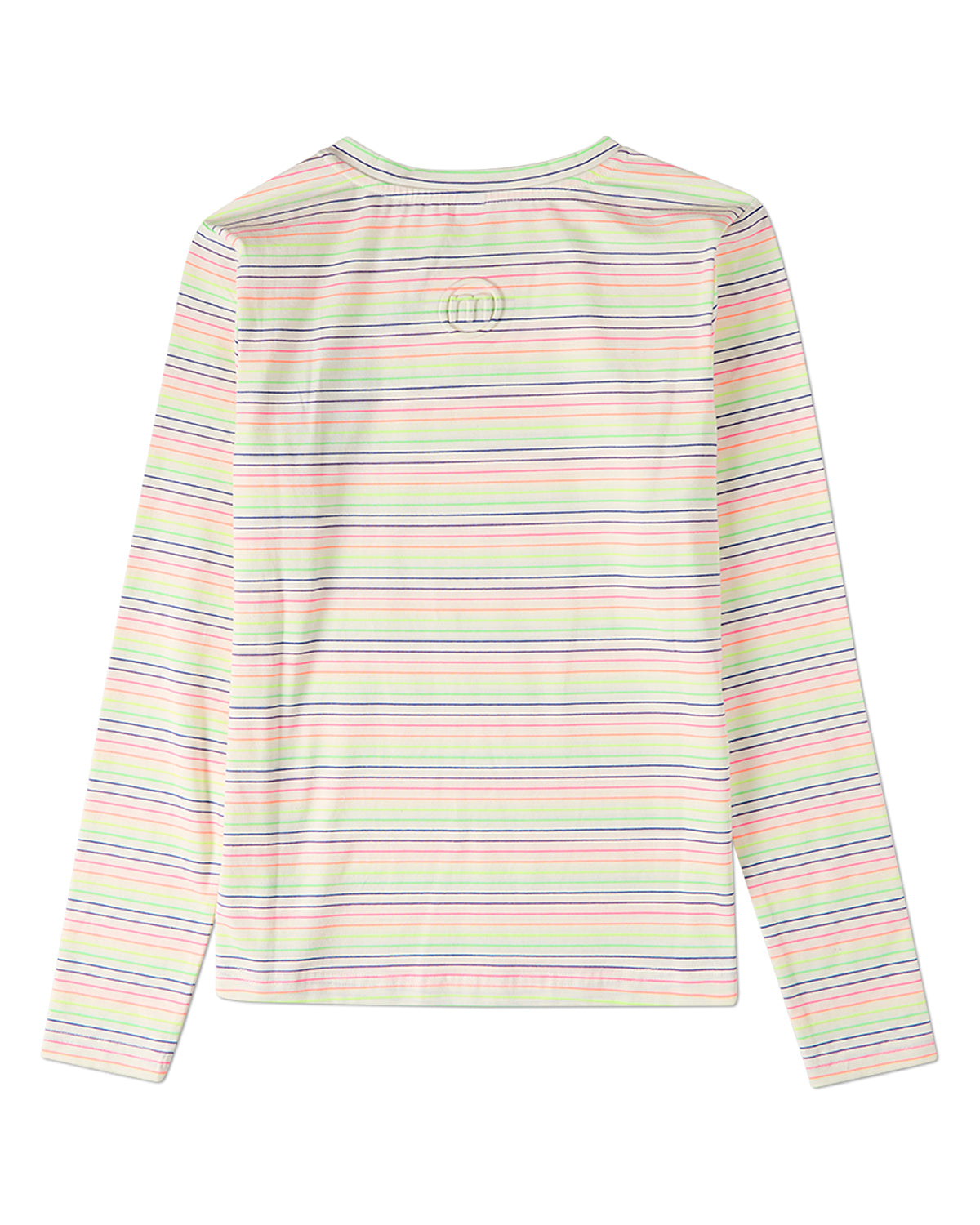 Girls Bright-Striped Cotton-Rich V-Neck Long-Sleeve T-Shirt