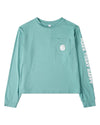 Girls "Make Today Happy" Rayon-Blend Smiley-Face Long-Sleeve T-Shirt