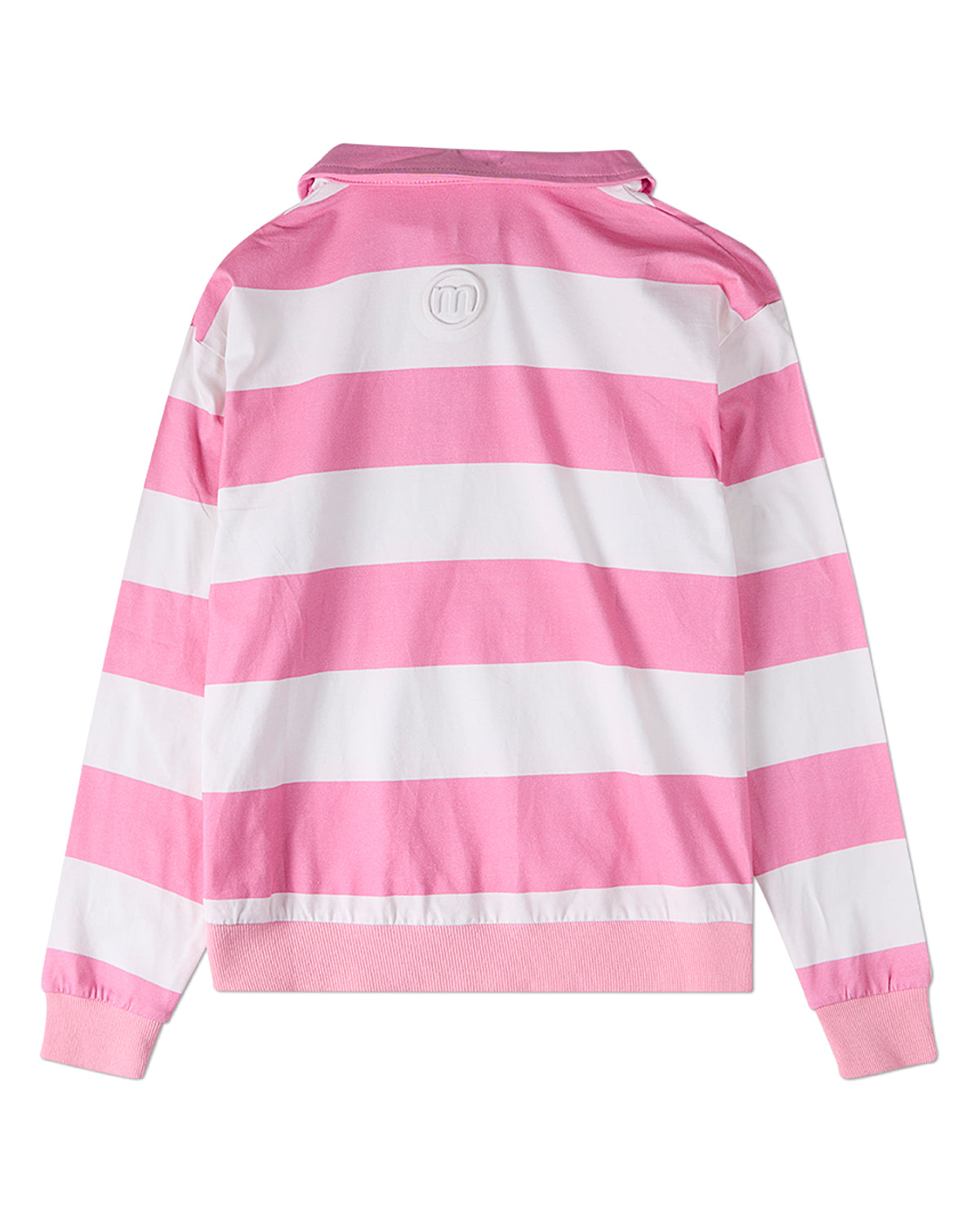 Girls Summer-Camp Cotton-Rich Rugby-Stripe Long-Sleeve Polo Shirt