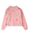 Girls All-Over Motif Cotton-Rich Long-Sleeve T-Shirt