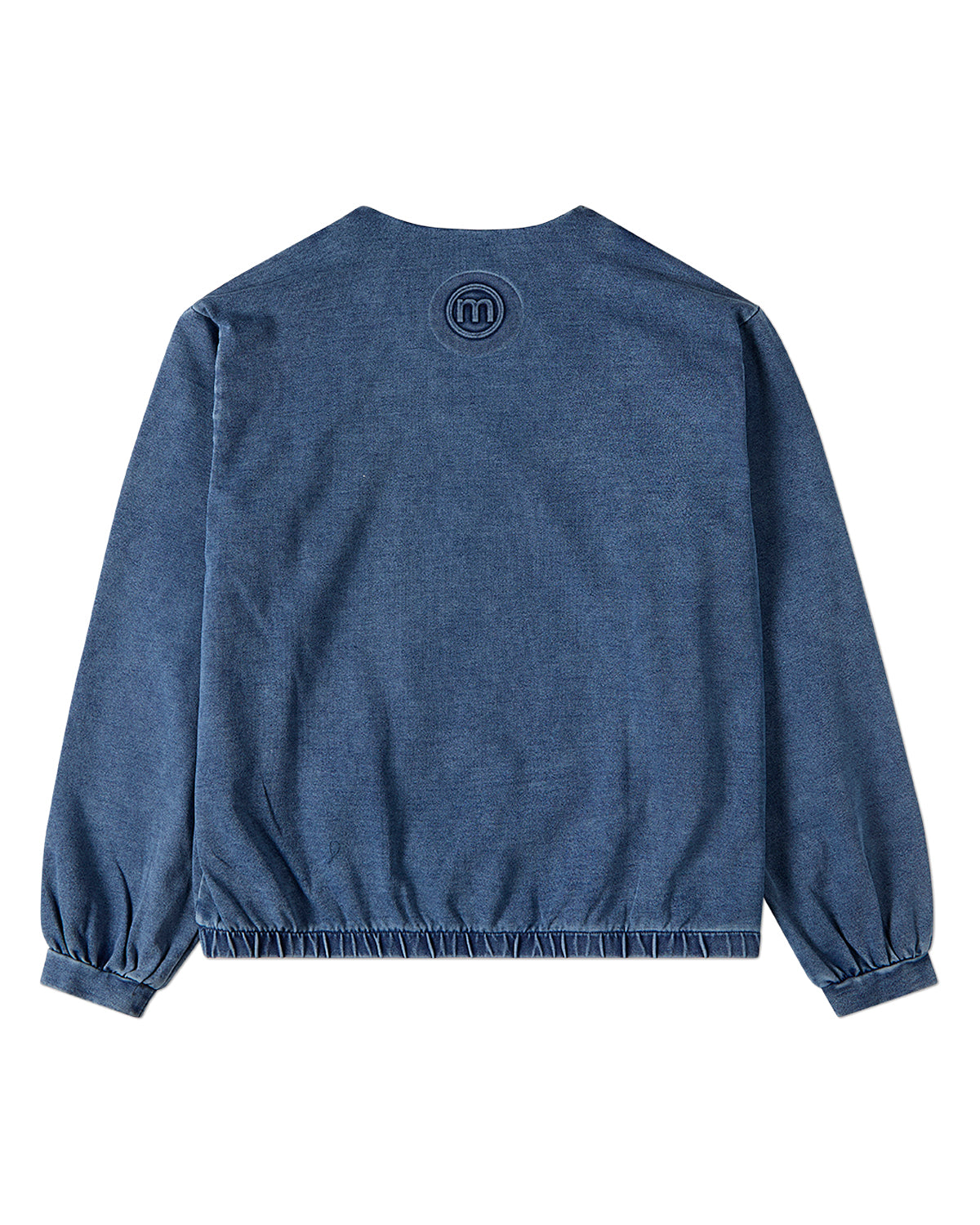 Girls Stitched-Heart Cotton-Rich Denim Long-Sleeve T-Shirt