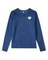 Girls Heart-Graphic Cotton-Rich Denim Long-Sleeve T-Shirt