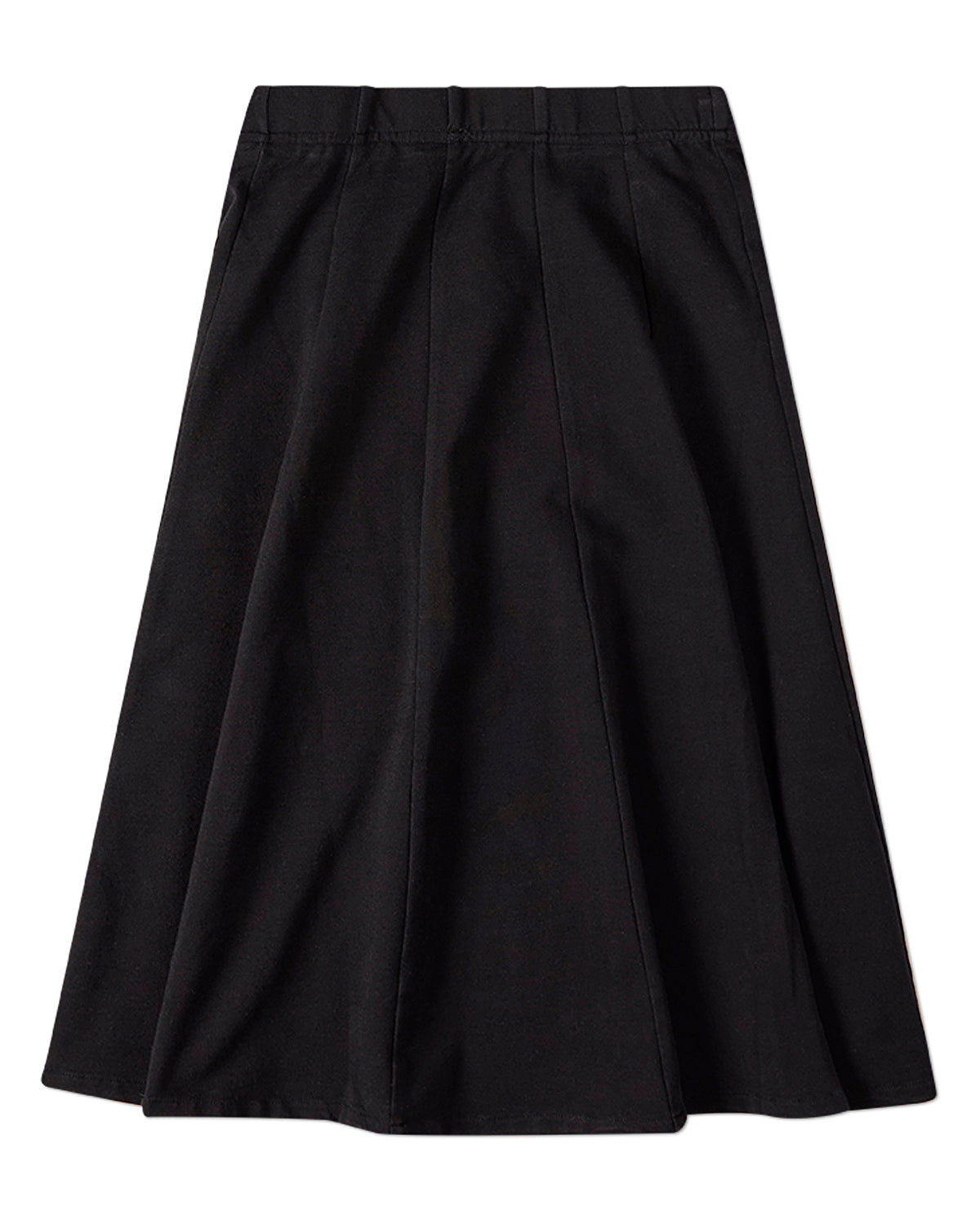 Girls Cotton-Rich Stretch Denim Pull-On Flared Short Midi-Length Skirt