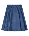 Girls Cotton-Rich Stretch Denim Pull-On Flared Short Midi-Length Skirt