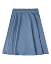 Girls Cotton-Rich Stretch Denim Pull-On Flared Short Midi-Length Skirt