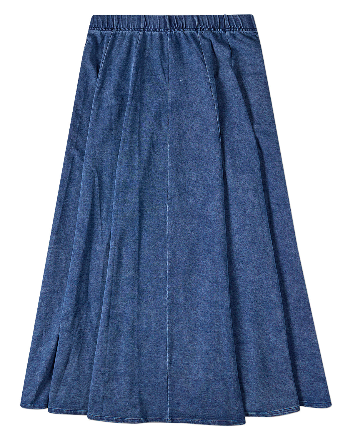 Girls Cotton-Rich Denim Pull-On Flared Long-Length Maxi Skirt