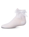 Girls' Tulle Bow Anklet Socks : Color: White