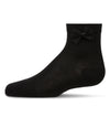Girls Bow-Trimmed Mercerized Cotton Rich Ankle Sock : Color: Black