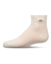 Girls Bow-Trimmed Mercerized Cotton Rich Ankle Sock : Color: Winter White