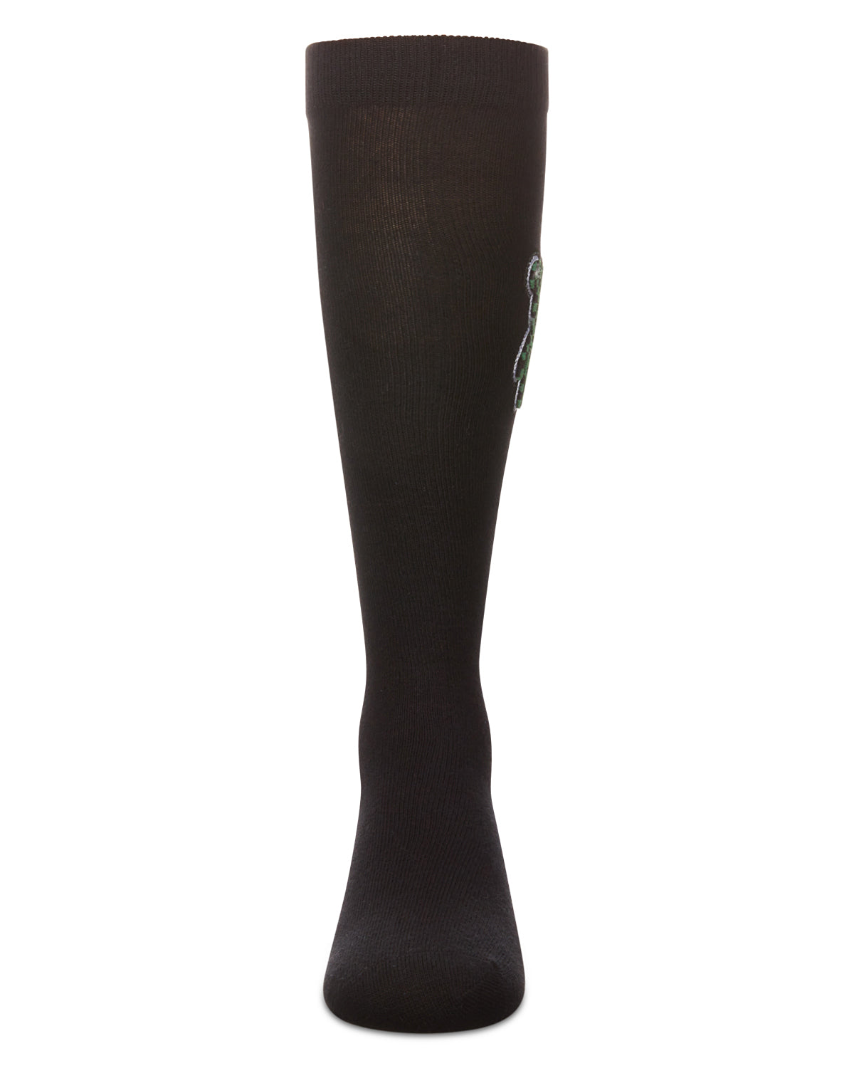 Girls' Boxed Bear Patch Knee High Socks : Color: Black