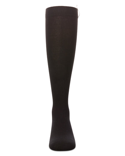 Girls' Reflective Tab Knee High Socks : Color: Black
