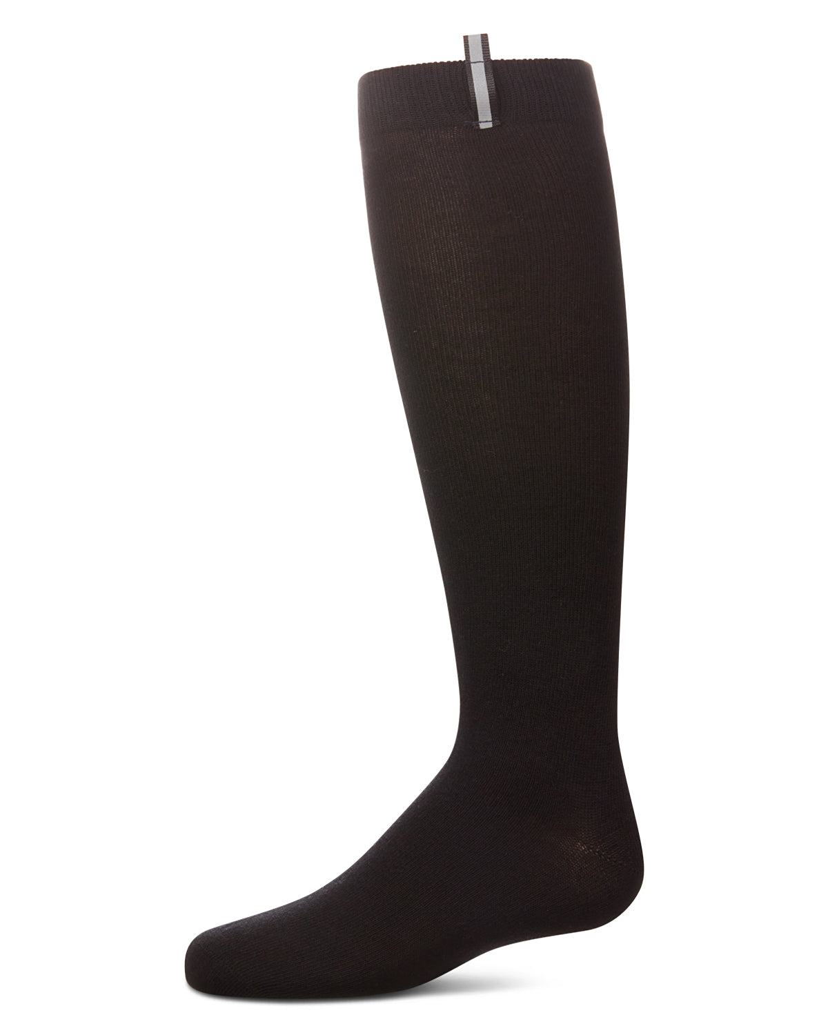 Girls' Reflective Tab Knee High Socks : Color: Black