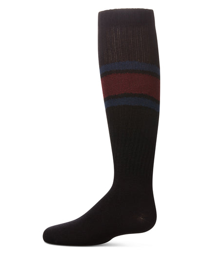 Girls Chevron V Knee High Socks : Color: Black
