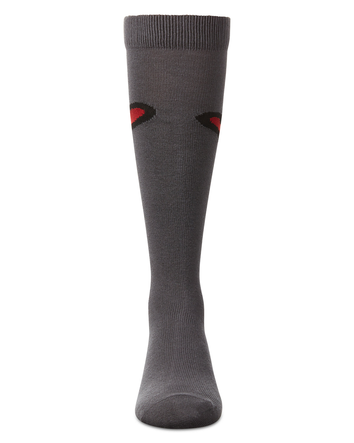 Girls' Outline Heart Knee High Socks : Color: Black