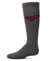 Girls' Outline Heart Knee High Socks : Color: Dark Gray Heather