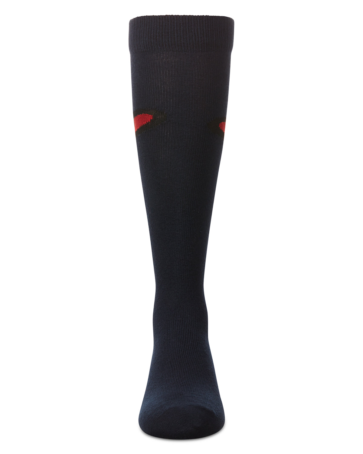 Girls' Outline Heart Knee High Socks : Color: Black