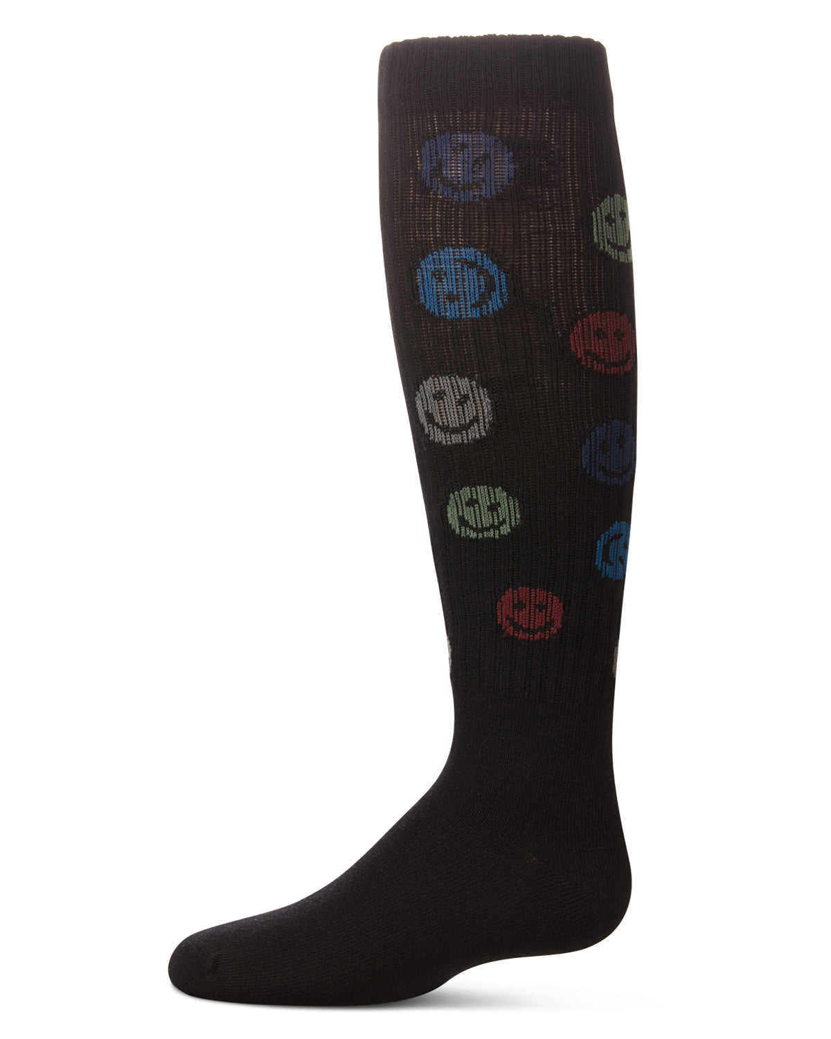 Girls' All Over Smile Knee High Socks : Color: Black