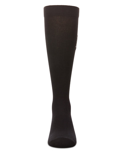 Girls' Houndstooth M Knee High Socks : Color: Black