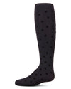 Girls' Mini Bow Flocked Opaque Tights : Color: Navy
