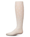 Girls' Mini Bow Flocked Opaque Tights : Color: Winter White