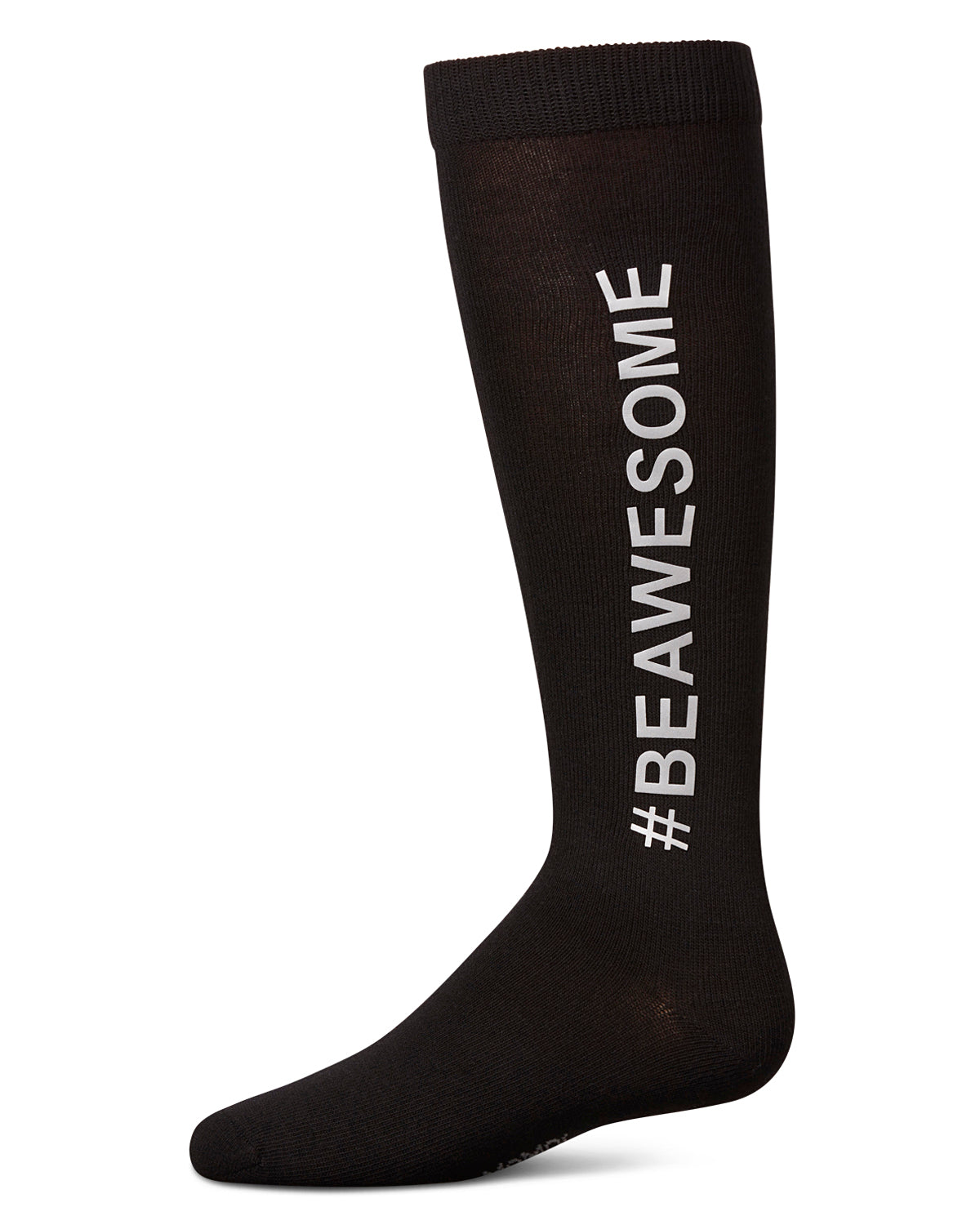 Girls' #BEAWESOME Knee High Socks : Color: Black