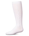Girls' Wavy Line Dress Socks : Color: White