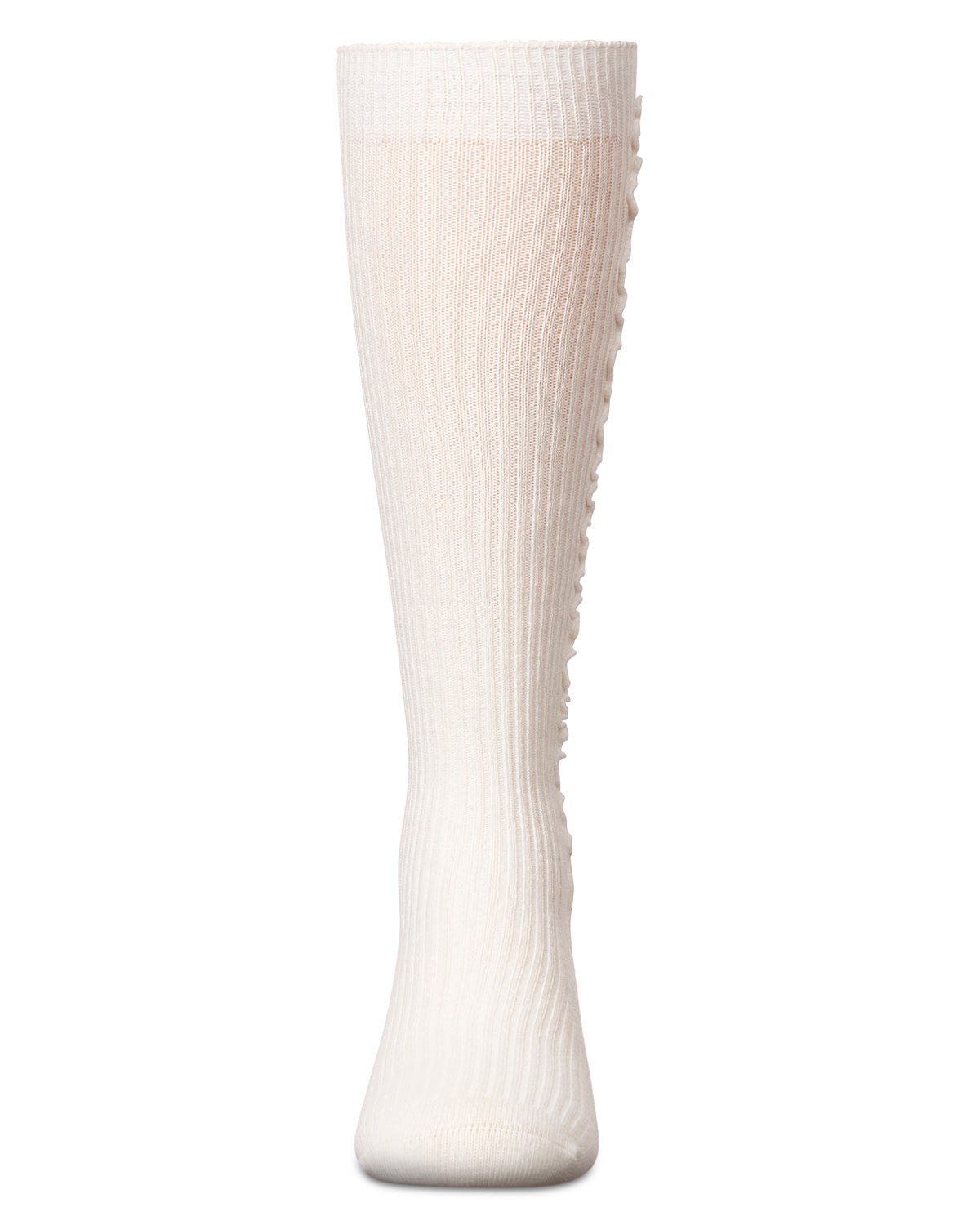 Girls' Wavy Line Dress Socks : Color: Black