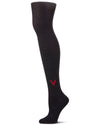 Girls' Outline Heart Cotton Tights : Color: Navy