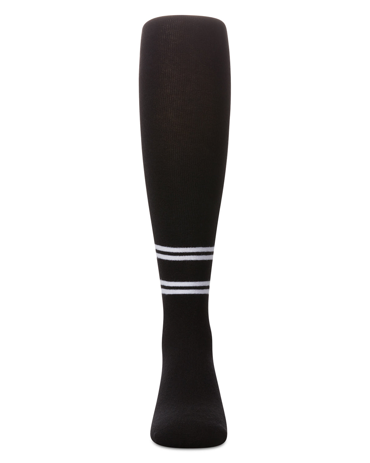 Girls' Double Varsity Stripe Cotton Tights : Color: Black