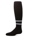 Girls' Double Varsity Stripe Cotton Tights : Color: Black
