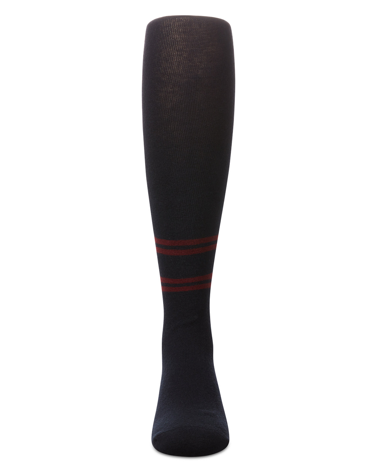 Girls' Double Varsity Stripe Cotton Tights : Color: Black