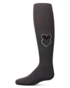 Girls' Double Patch Heart Cotton Tights : Color: Gray