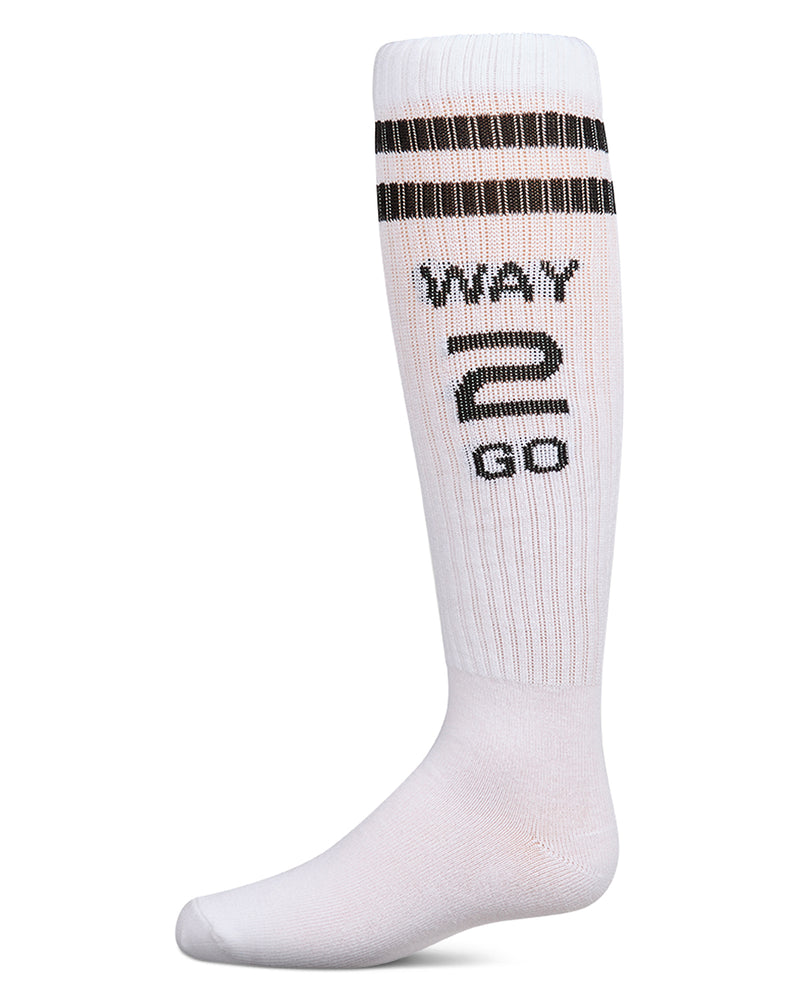 Girls "Way 2 Go" Cotton Blend Knee High Athletic Sock