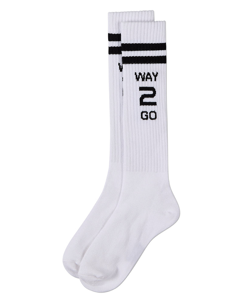 Girls "Way 2 Go" Cotton Blend Knee High Athletic Sock