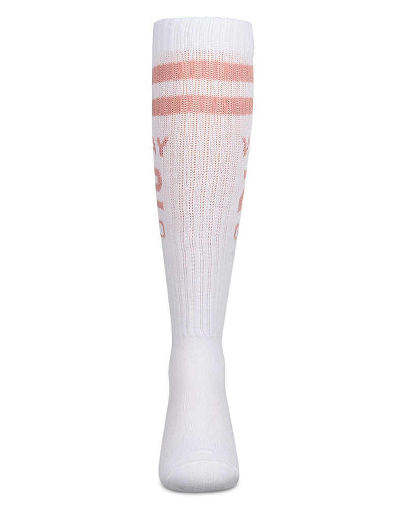 Girls "Way 2 Go" Cotton Blend Knee High Athletic Sock